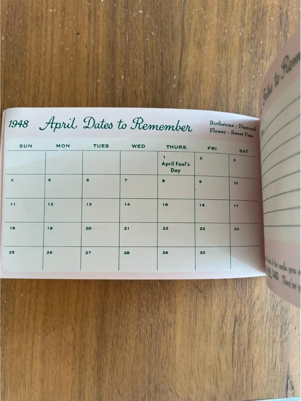 My Date Book Hallmark Vintage Hallmark Date Book 1948 Purse Calendar Unused